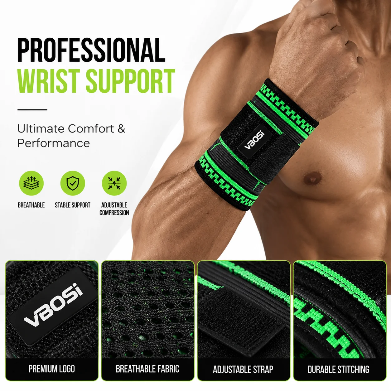 VBOSI Fasce da Polso Regolabil - Crossfit Workout Gear recensione e prezzo